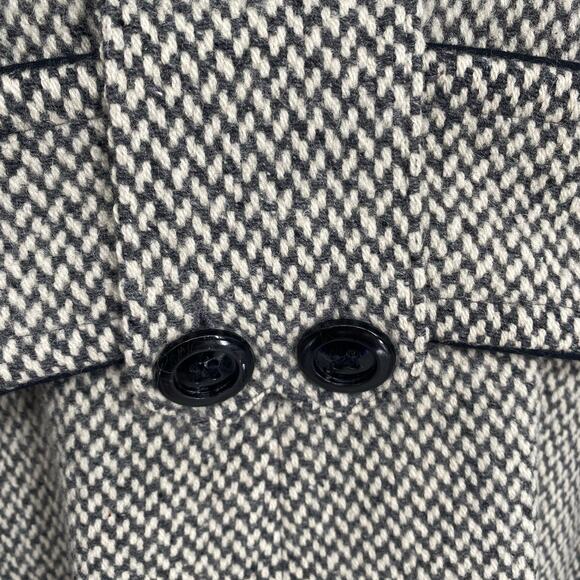 Soia & Kyo Gemma Coat Womens Medium Gray Checkered Belted Peacoat Jacket Winter - Picture 6 of 10